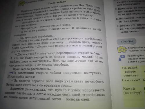 . Какие числительные встречаются в тексте? Выпишите их вместе с существительными и поставьте к ним в