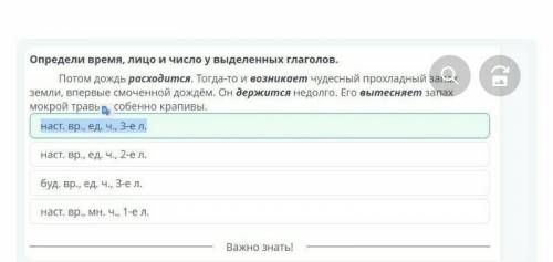 Какие бывают дожди. Изменение глаголов в настоящем и будущем времени по лицам и числам. Урок 2 Опред