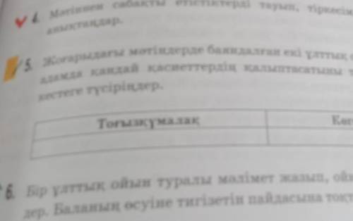 Жоғарыдағы мәтіндерде баяндалған екі ұлттық ойын түрі арқылы адамда қандай қасиеттердің қалыптасатын