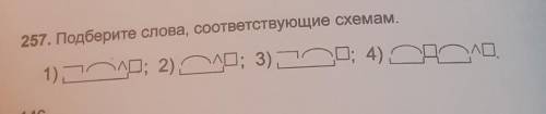 257. Подберите слова, соответствующие схемам, нужно сдать!?!?!?!?!?​