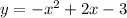 y = - x ^{2} + 2x - 3