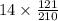 14\times \frac{121}{210}