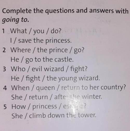 Complete the guestions and answers with going to​