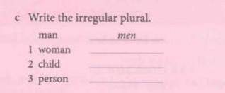 Write the irregular plural ​