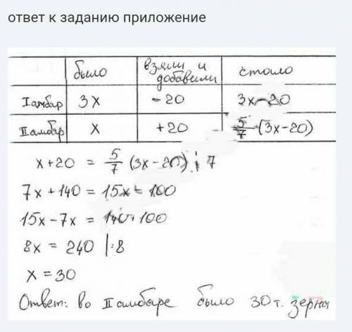 В двух аамбарах сложено зерно. Во втором зерна в 3 раза меньше,чем в первом. После того как из перво