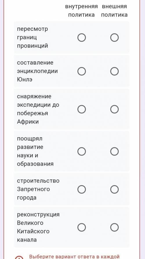 ДАЙТЕ ПРАВИЛЬНЫЙ ОТВЕТ Распредели мероприятия, проводимые Юнлэ на внутренние и внешние мероприятия *