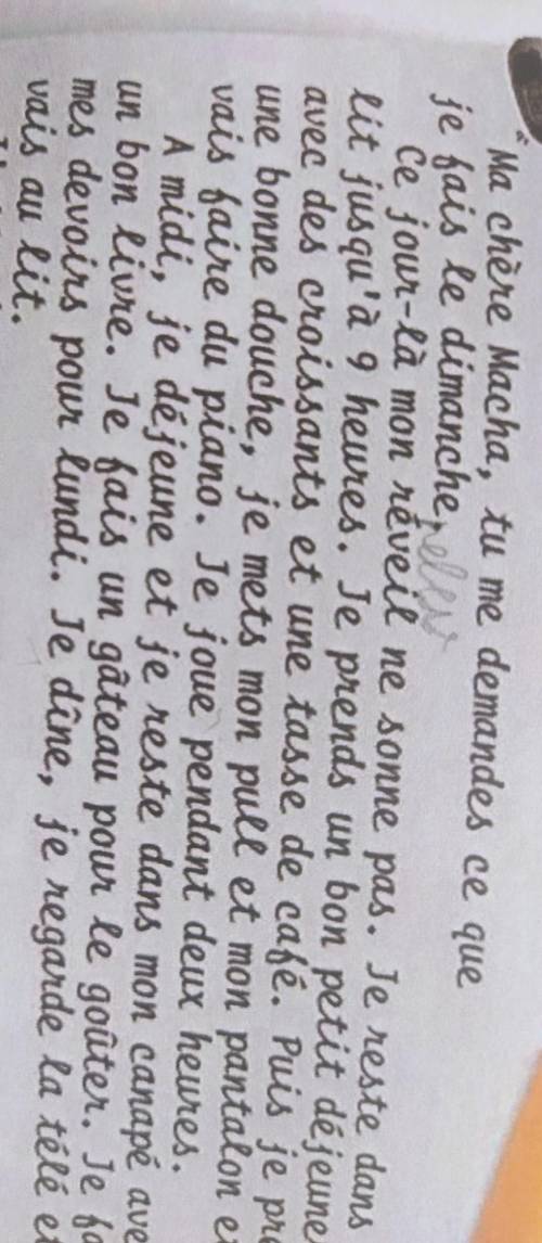 Le soir ? allons au magasinMa chère Macha, tu me demandes ce queje fais le dimanche nelece jour-là m