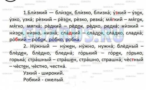 Упражнения 214 . Запишите краткие формы имён прилагательных. Поставьте ударение и подчеркните беглые