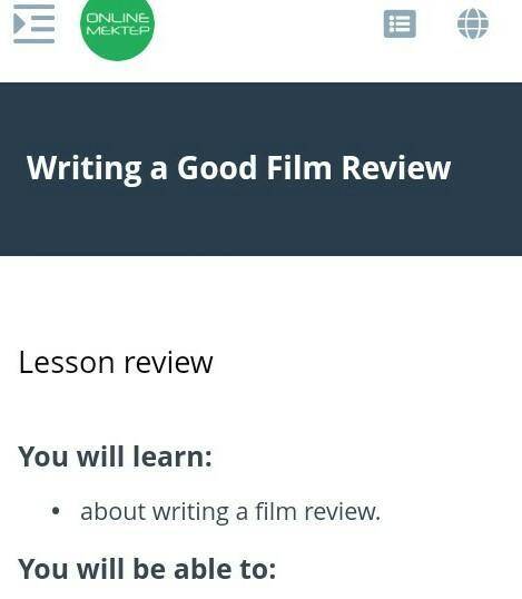 ответы онлайн мектеп англ яз Writing a good film review​