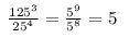 Найдите значение выражения 125^3/25^4​