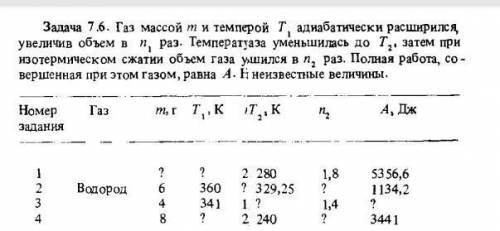 4 Вариант масса=8 грамм n1=2.7 t2=240к a=3441 джМожете порешать