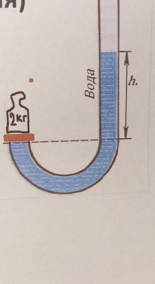 Гиря массой 2 кг, прижимает пробку площадью 12 см?, так как показано нарисунке. Какую максимальную в
