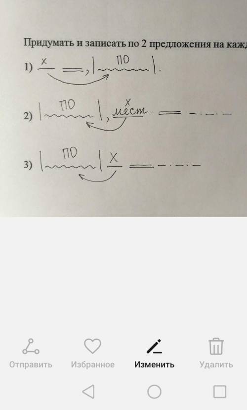 нужно придумать на каждую схему по 2 предложения ​