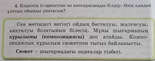 Елдестің іс-әрекетіне өз көзқарасыңды білдір. Өзін қандайұлттық ойынды ұнатасың? 3 сынып ​