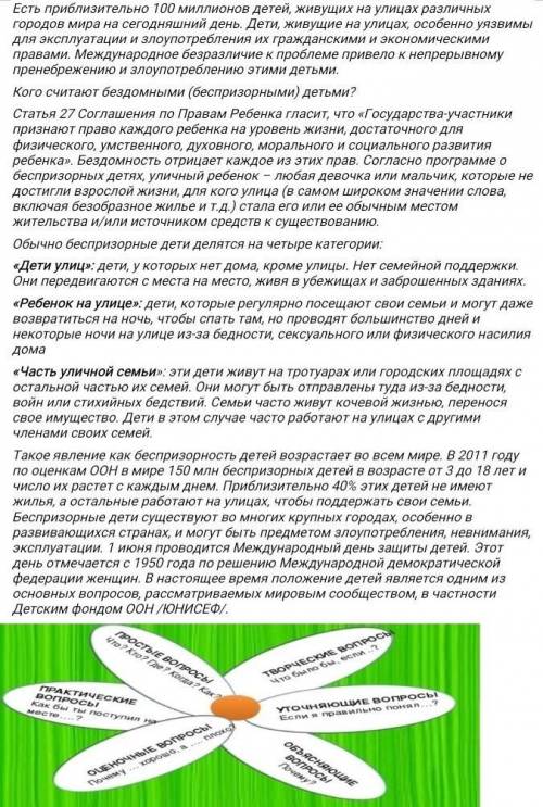 Используя данный текст (во вложении) , составить вопросы (6 вопросов) по ромашке Блума. ​