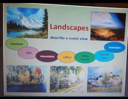 Hometask is describing these landscapes in the picture. Use adjectives which we have learnt today​