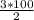 \frac{3*100}{2}