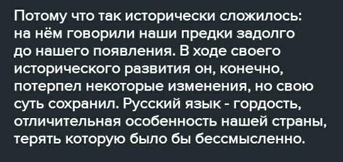 Почему русский язык является государственным в Российской Федерации ?(сокращенно)​