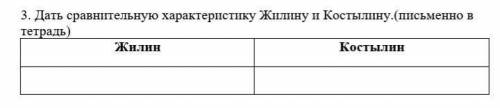 3. Дать сравнительную характеристику Жилину и Костылину.(письменно в тетрадь)Жилин Костылин​