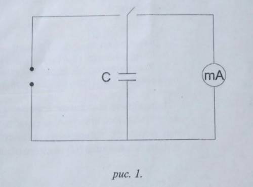 1. Скласти коло за схемою, зображеною на (рис. 1.) В коло встановити один із конденсаторів відомої є