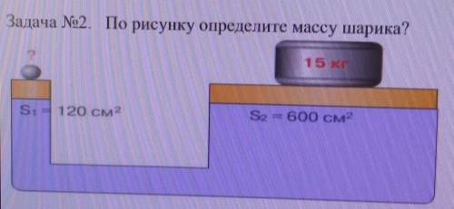 Задача 2. По рисунку определите массу шарика?не списывая, с формулой и решением