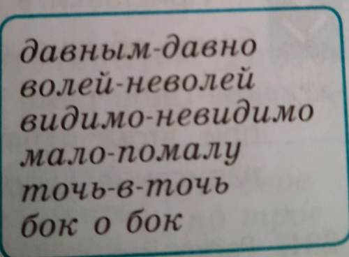 составить слово сочетания с каждым из этих наречий​