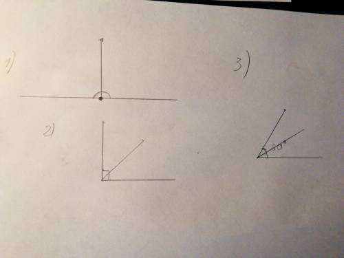 Начертите три угла развёрнутый прямой величиной 60 градусов с транспортира Начертите биссектрису каж