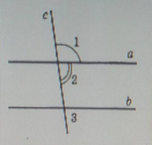 1. На рисунке прямые a и b па- раллельны, угол 2 на 20 меньше,чем угол 1. Найдите угол 3.2. Через ве