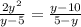 \frac{2y^{2} }{y-5} = \frac{y-10}{5- y}