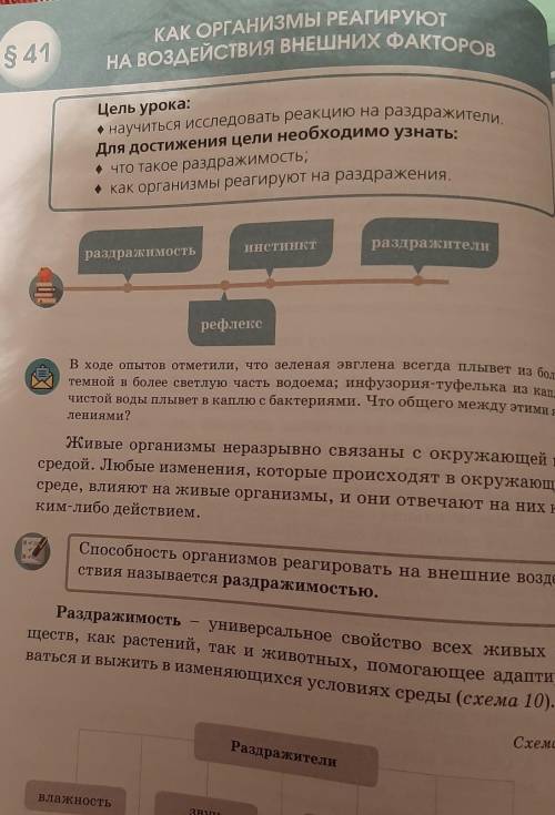 Составить три простых и три тонких вопросов на тему как организм реагировать на воздействие внешних