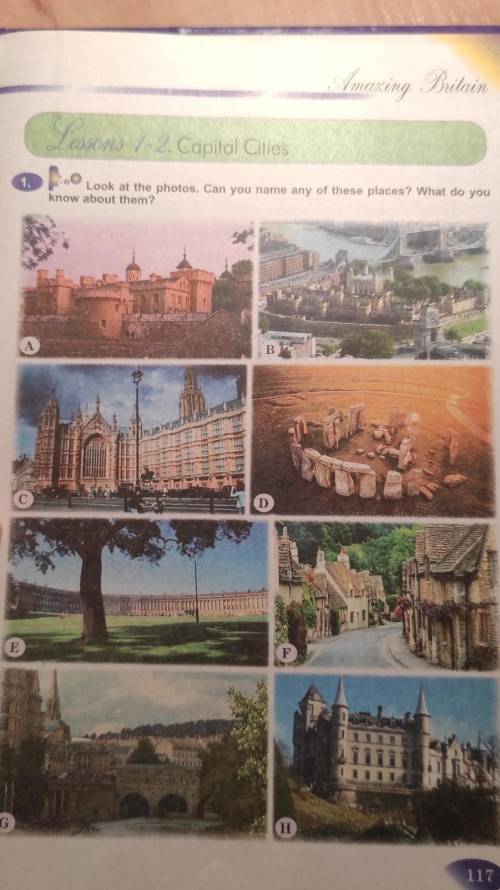 1. Look at the photos. Can you name any of these places? What do youknow about them?ABCDFEHG​