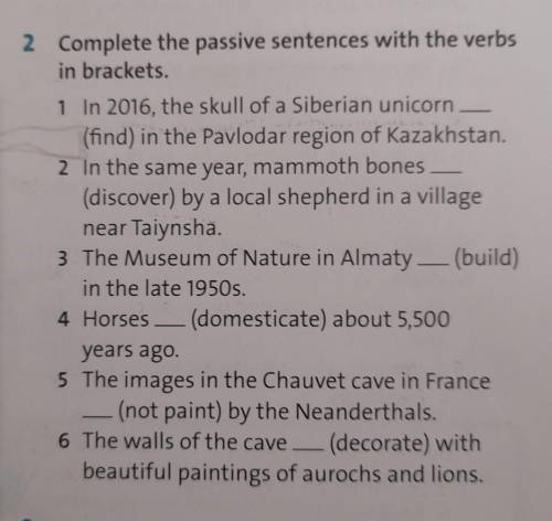 Complete the assive sentences with the verbs in brackets​