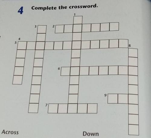 4. Complete the crossword.​