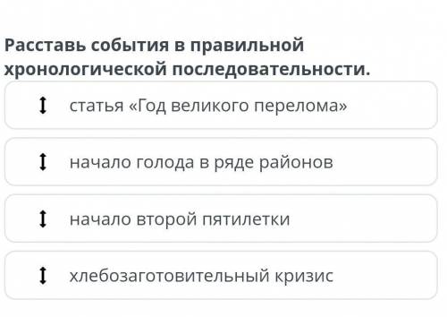 Расставьте события в правильной хронологической последовательности​