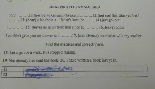 ЛЕКСИКА И ГРАММАТИКА John 11.(not be) to Germany before. I 12.(not see) this film yet, but I13. (h