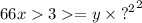 6 {6x 3 = y \times {?}^{2} }^{2}