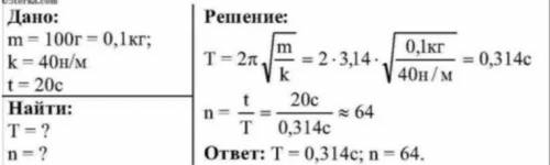 Нагрузка 10 г, прикрепленная к пружине, колеблется с частотой 5 Гц. С какой силой нужно оттянуть эту