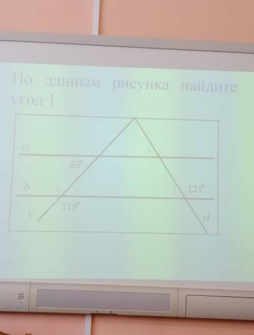 По данным рисунка найдите угол 1 ​