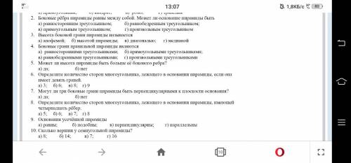 тест по пирамиде 1,2 вариант,кто прям хорошо шарит в них решить оба варианта