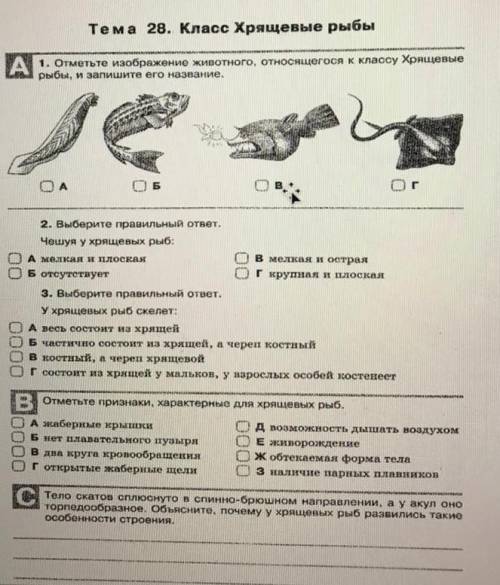 Биология 7 класс Ребятушки