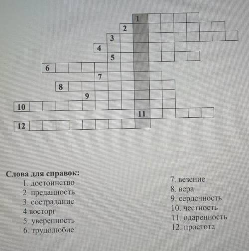 нужно вставить слова которые есть в столбиках ниже ​