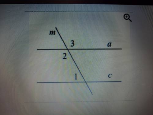 Прямые а и с, изображённые на рисунке, параллельны Найдите величину ∠1. Запишите только цифру.