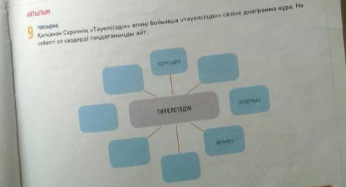 казахский язык! сделать 9-тапсырма писмено... каждый ответ я поставлю как отличный! ​