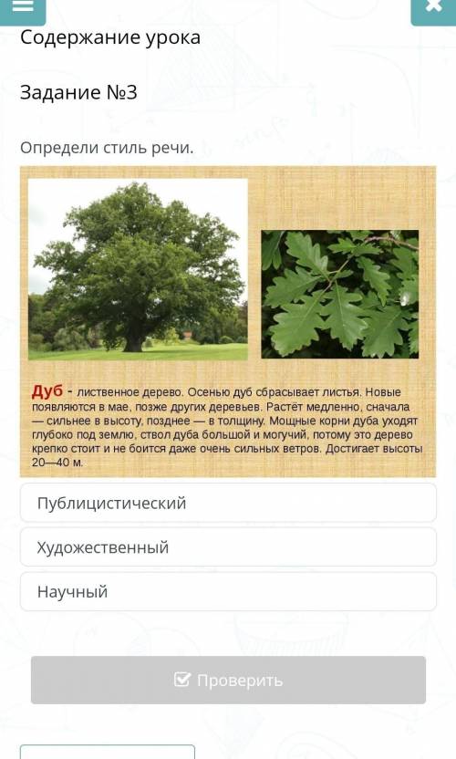 Содержание урока Задание №3Определи стиль речи.ПублицистическийХудожественныйНаучный​