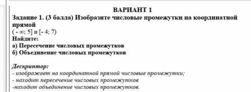 Изобразить числовые промежутки на координатной прямой (-∞;5]и[-4;7)