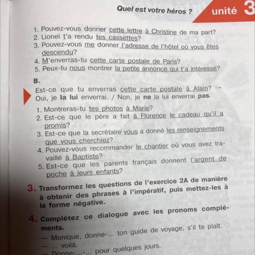 Répondez aux questions Selina les modèles en employant les pronoms qui conviennent