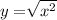 y = \sqrt[]{x {}^{2} }