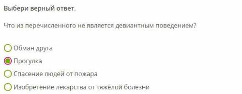 Правильно ли выбран ответ? Если неправильно скажите правильный ответ