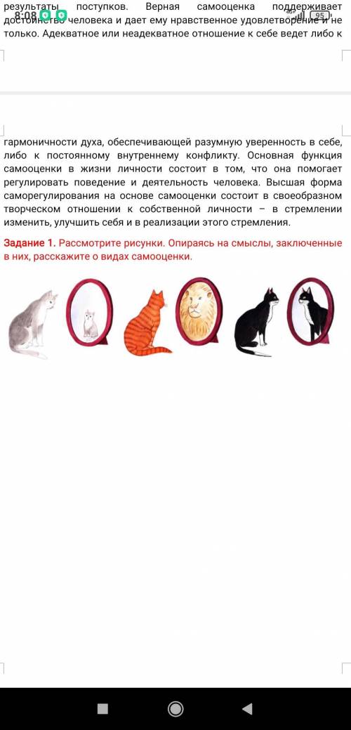 Урок Самопознание Рассмотрите рисунки. Опираясь на смыслы, заключенные в них, расскажите о видах сам