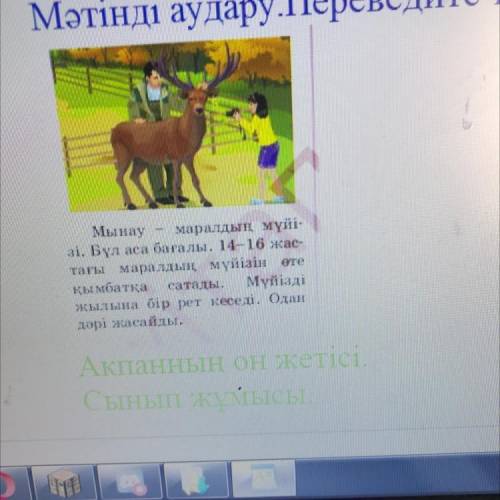 Жазылым. Письменно. 114 бет. 2 тапсырма. Мәтінді аудару. Переведите текст.